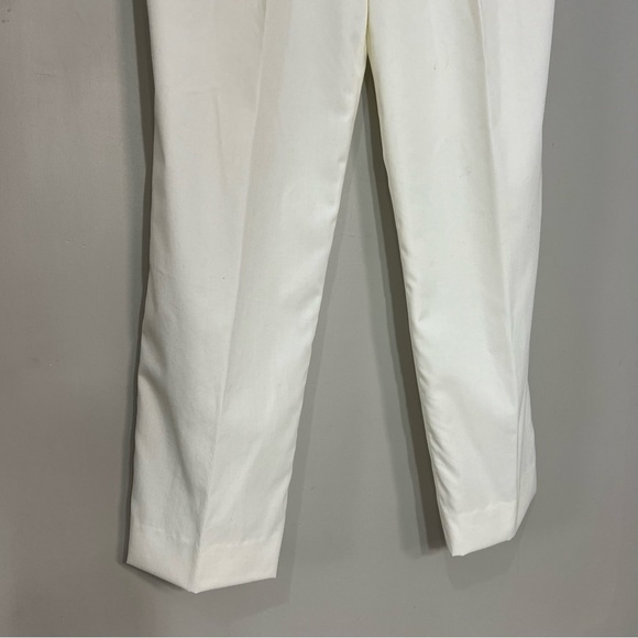 NWT Vintage Nautical High Rise White Pants Preppy Sailor Slacks Old Money Small - Picture 4 of 8